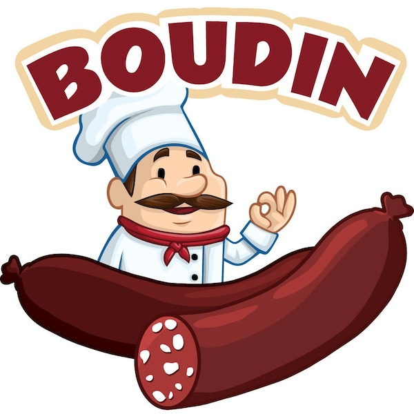 Safety Sign, 9 in Height, Vinyl, 6 in Length, Boudin, D-DC-24-Boudin